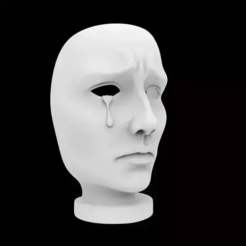 Sad Tear Mask 3D Print Model