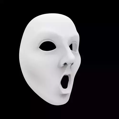 Shocked Expression Mask 3D Print Model