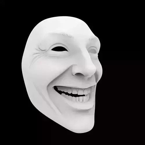 Smiling With Teeth Mask 3D Print Model