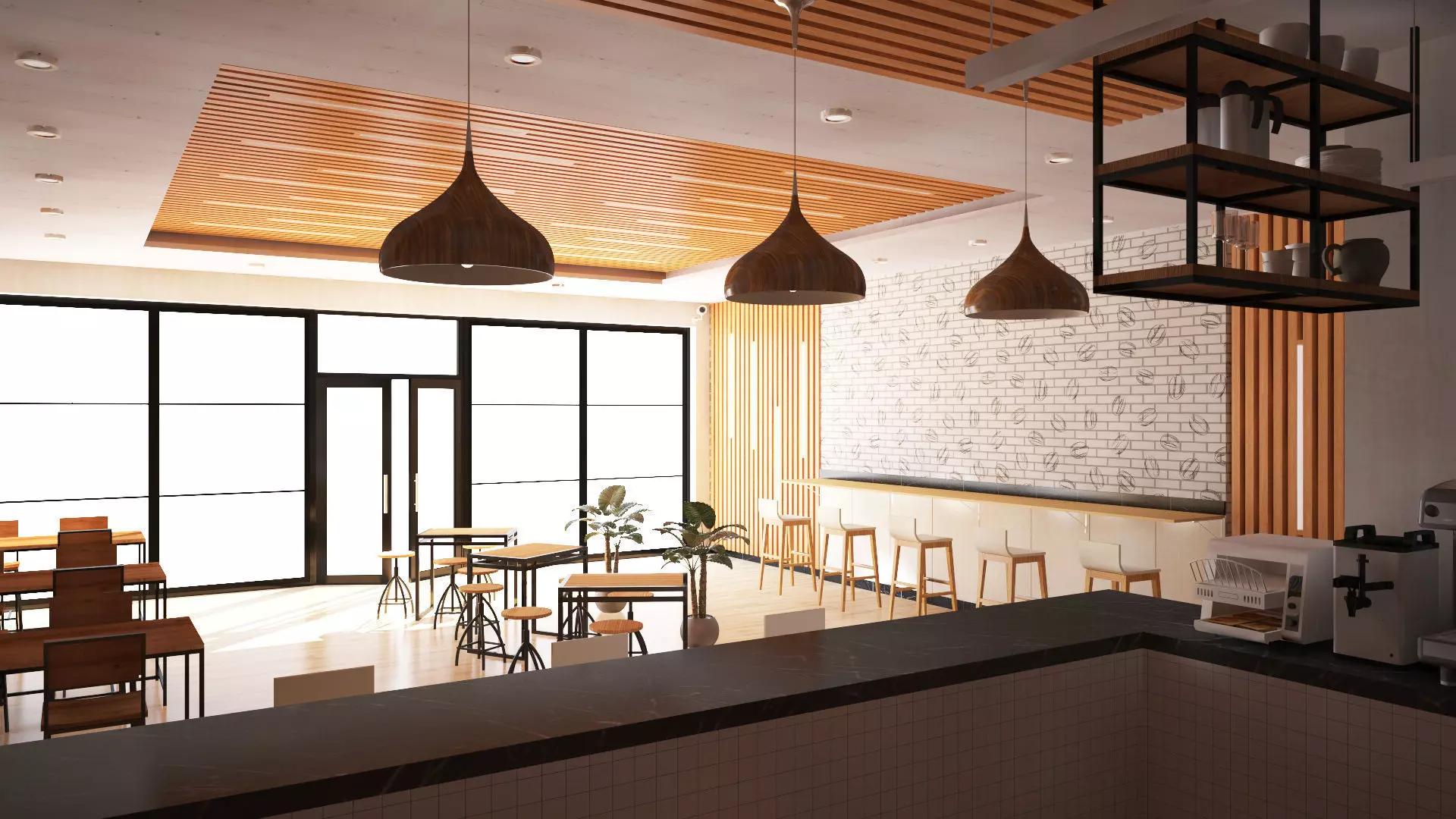 Cafeteria 3D model_6