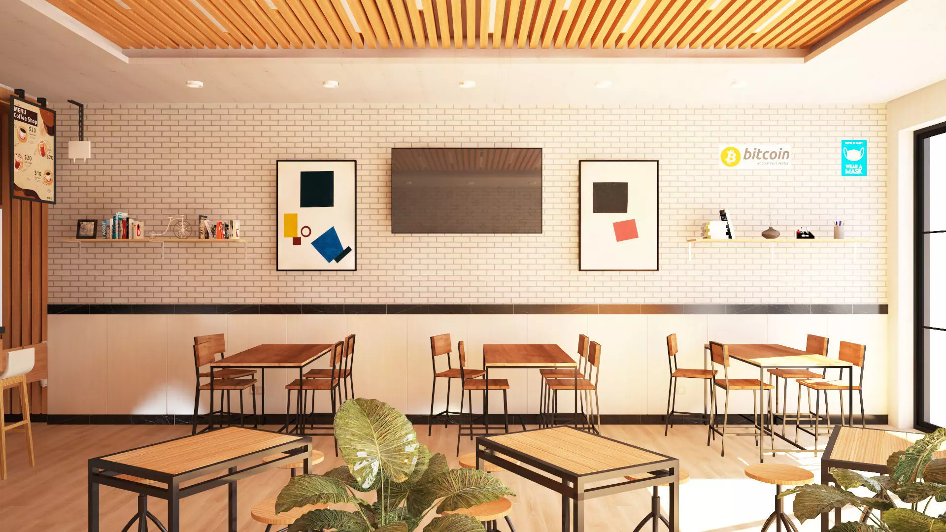 Cafeteria 3D model_9