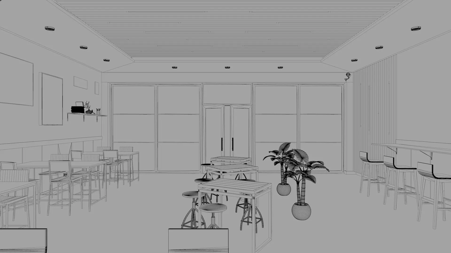Cafeteria 3D model_10