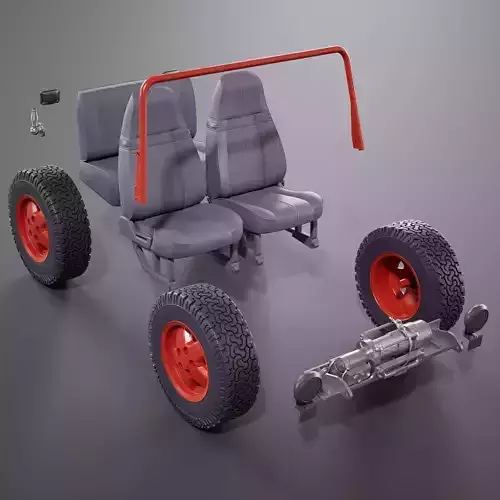 Jurassic Park Jeep conversion parts for Tamiya Jeep Wrangler
