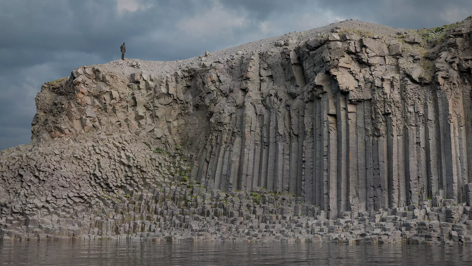 Basalt Cliff Rock Scan D Low-poly 3D model_2