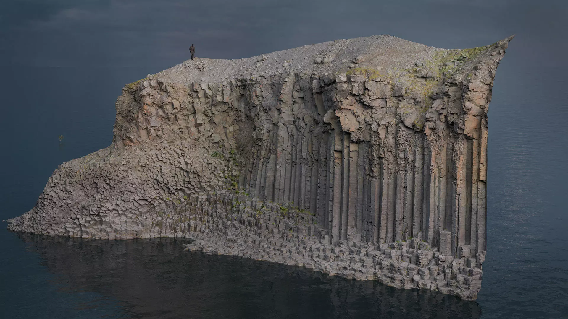 Basalt Cliff Rock Scan D Low-poly 3D model_13