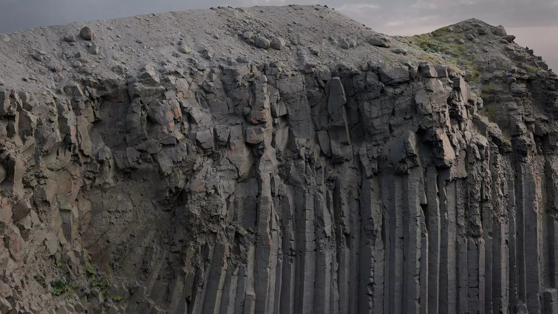 Basalt Cliff Rock Scan D Low-poly 3D model_12