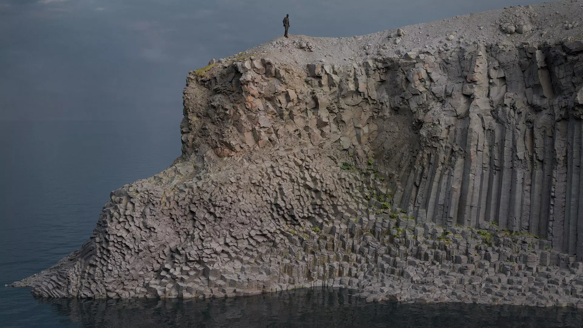 Basalt Cliff Rock Scan D Low-poly 3D model_10