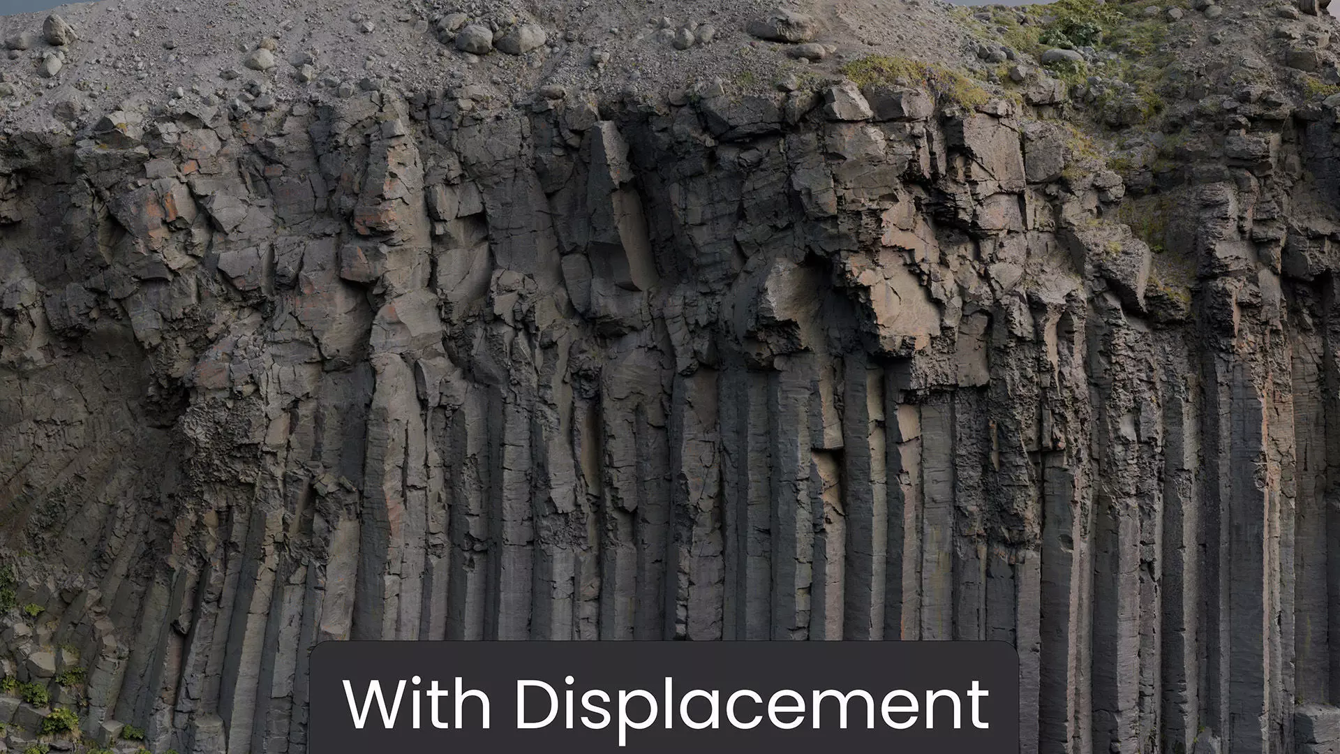 Basalt Cliff Rock Scan D Low-poly 3D model_6