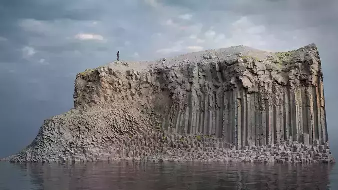 Basalt Cliff Rock Scan D