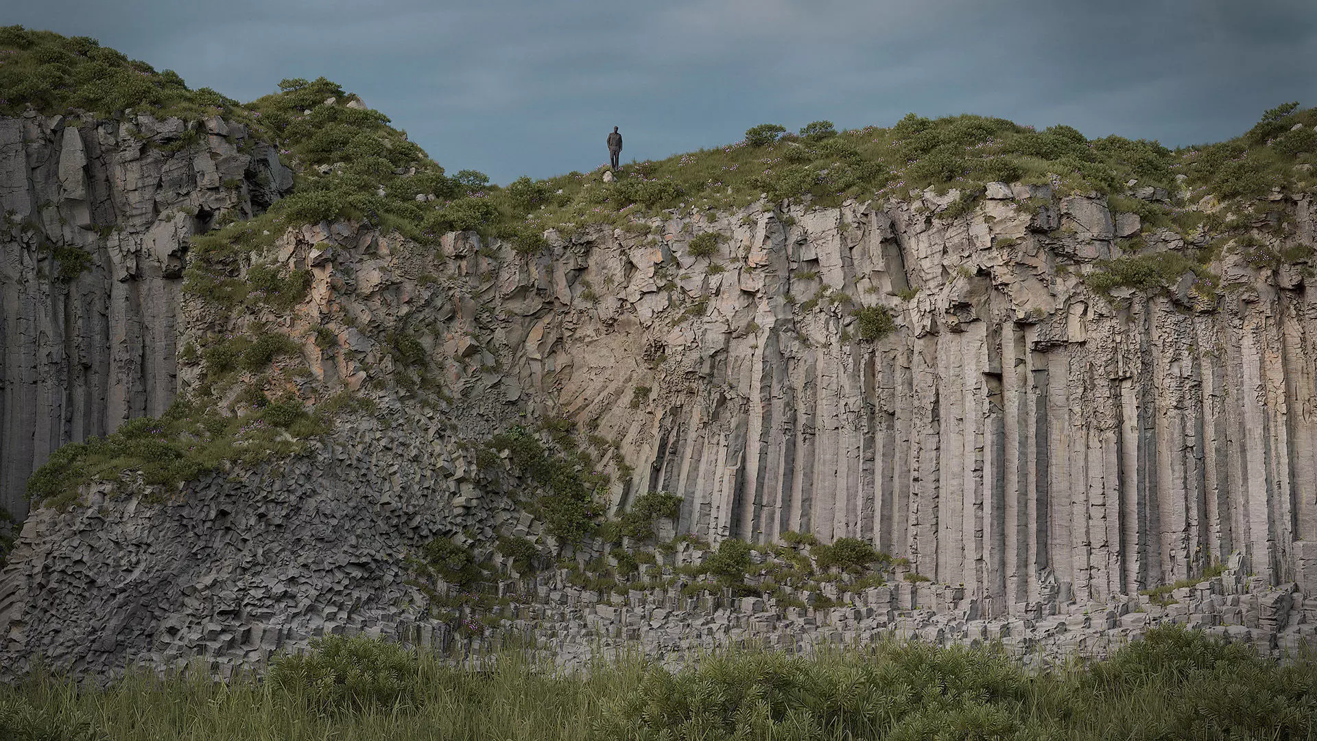 Basalt Cliff Rock Scan D Low-poly 3D model_4