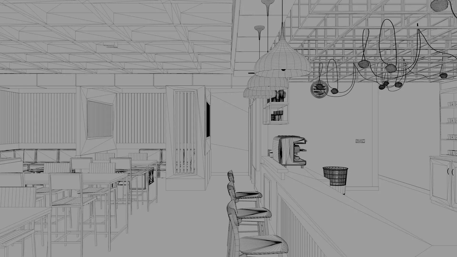 Coffee Shop 3D model_10
