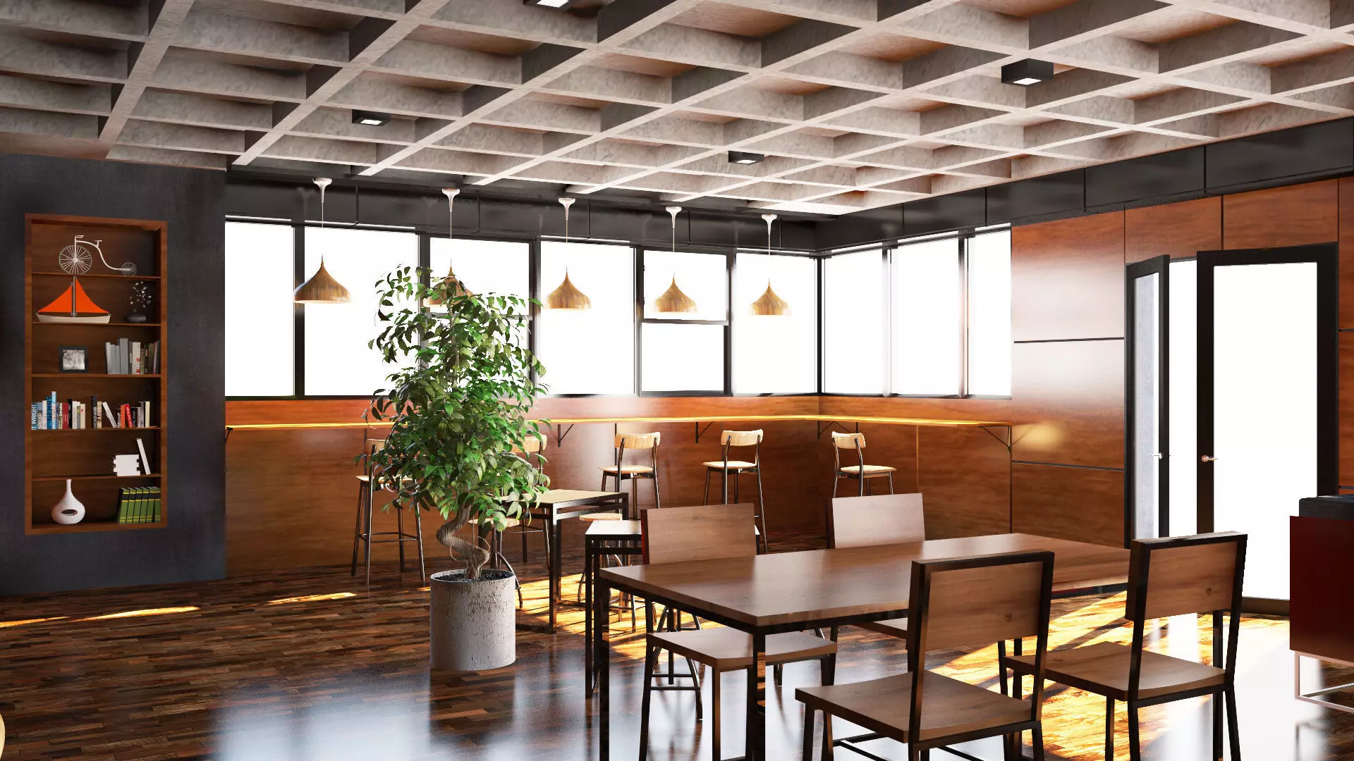 Coffee Shop 3D model_5