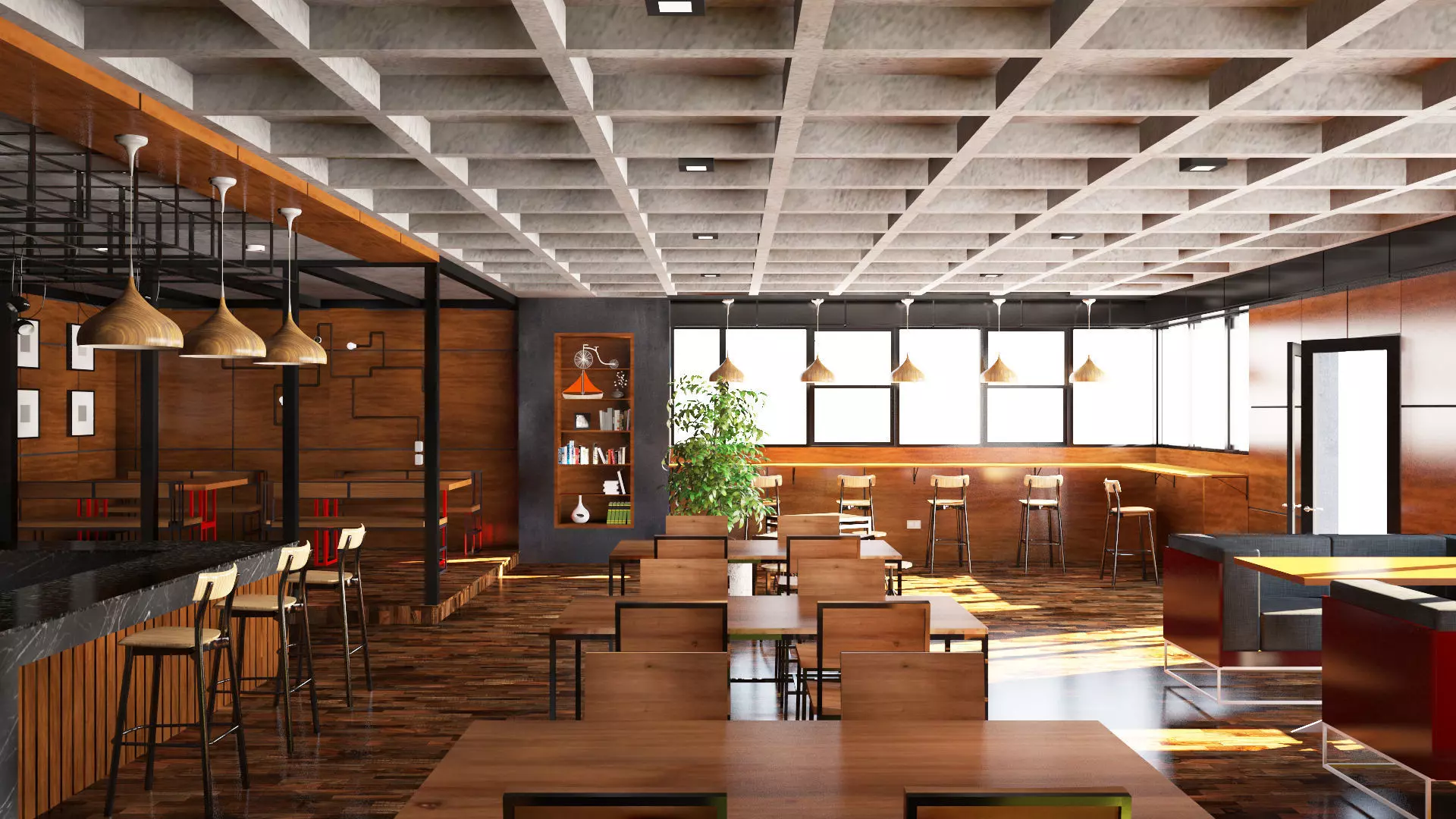 Coffee Shop 3D model_4