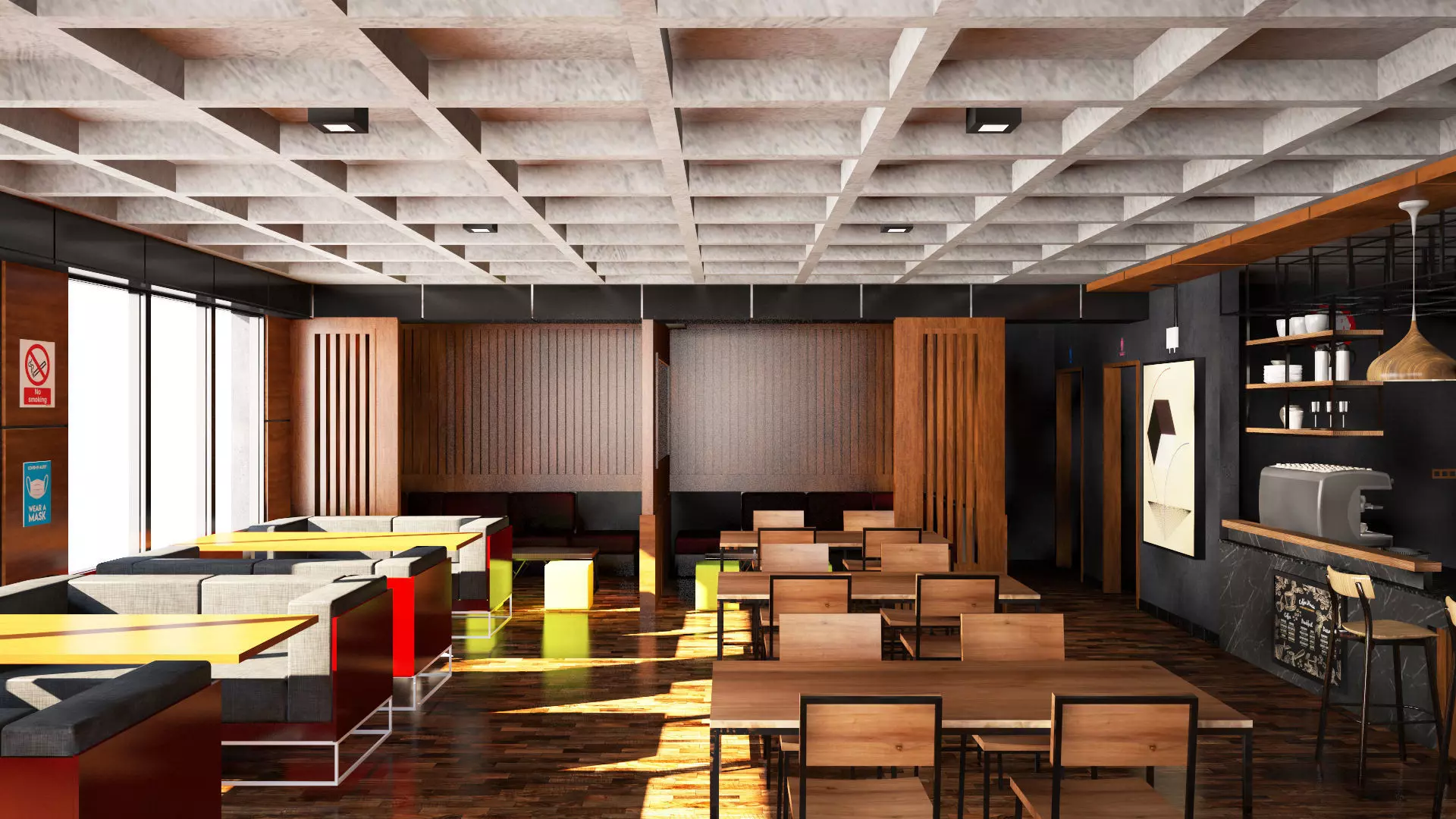 Coffee Shop 3D model_2