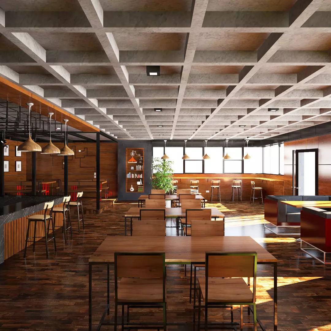 Coffee Shop 3D model_6