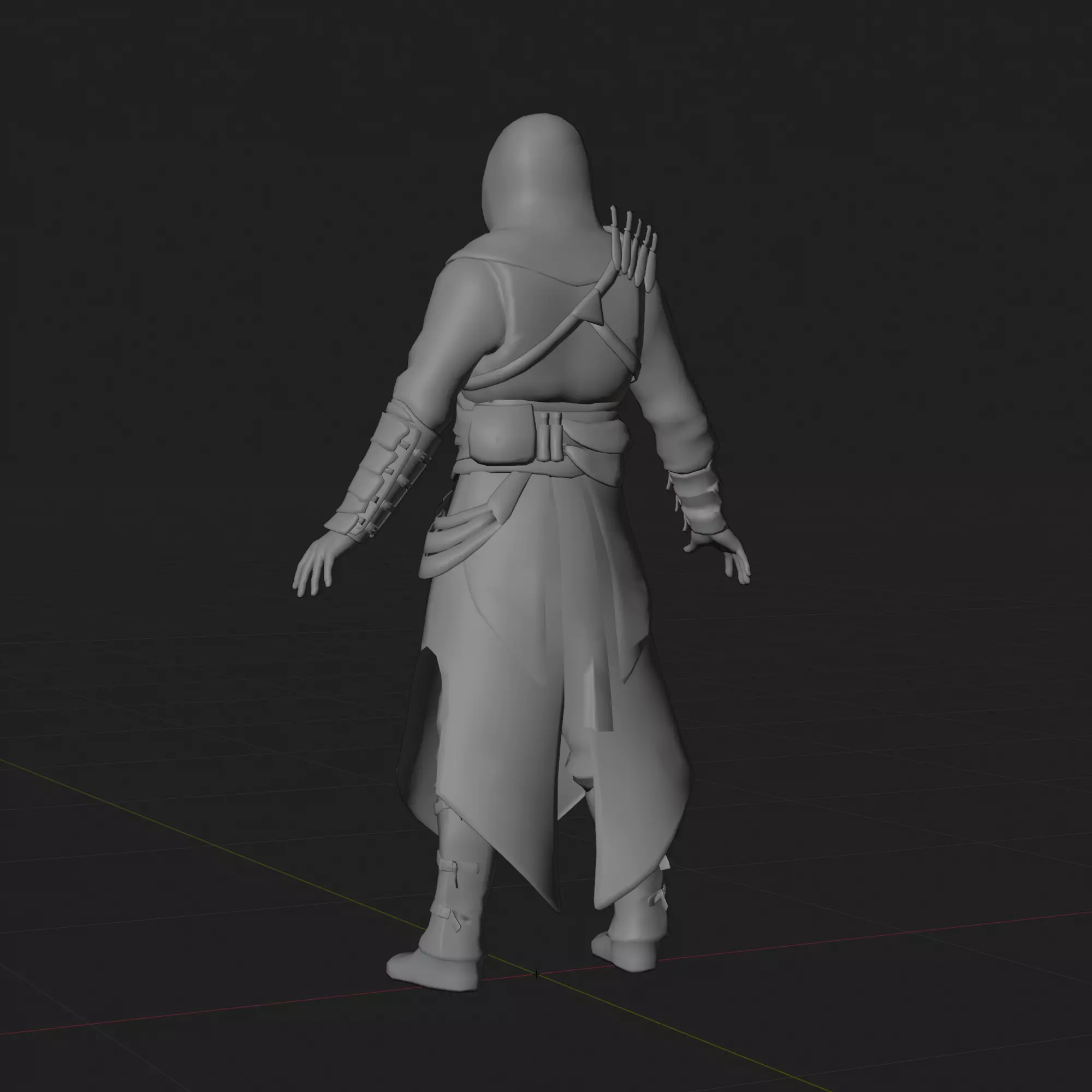 Altair 3D Model Assassins Creed Rigged PBR Blender FBX OBJ Low-poly 3D model_7