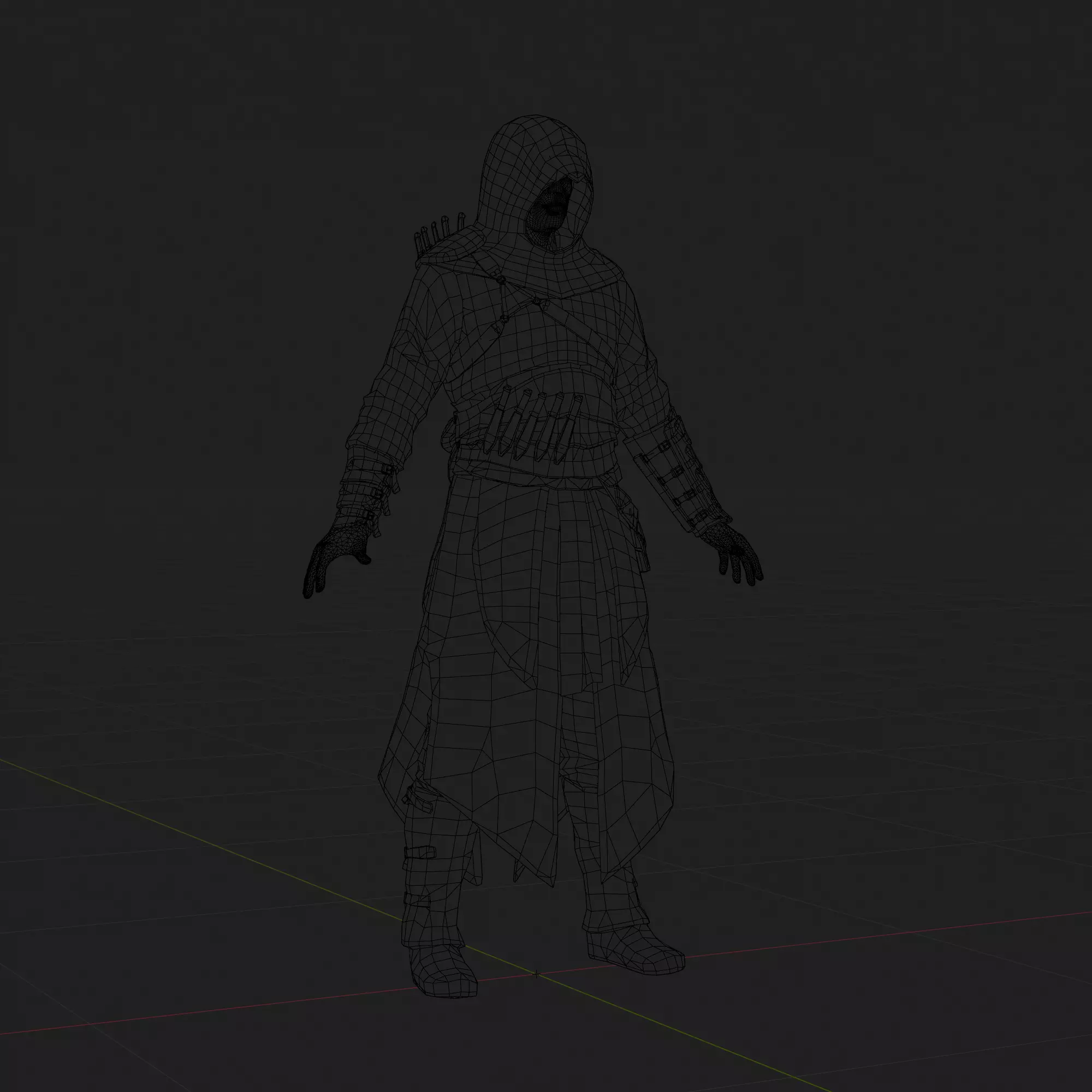 Altair 3D Model Assassins Creed Rigged PBR Blender FBX OBJ Low-poly 3D model_12