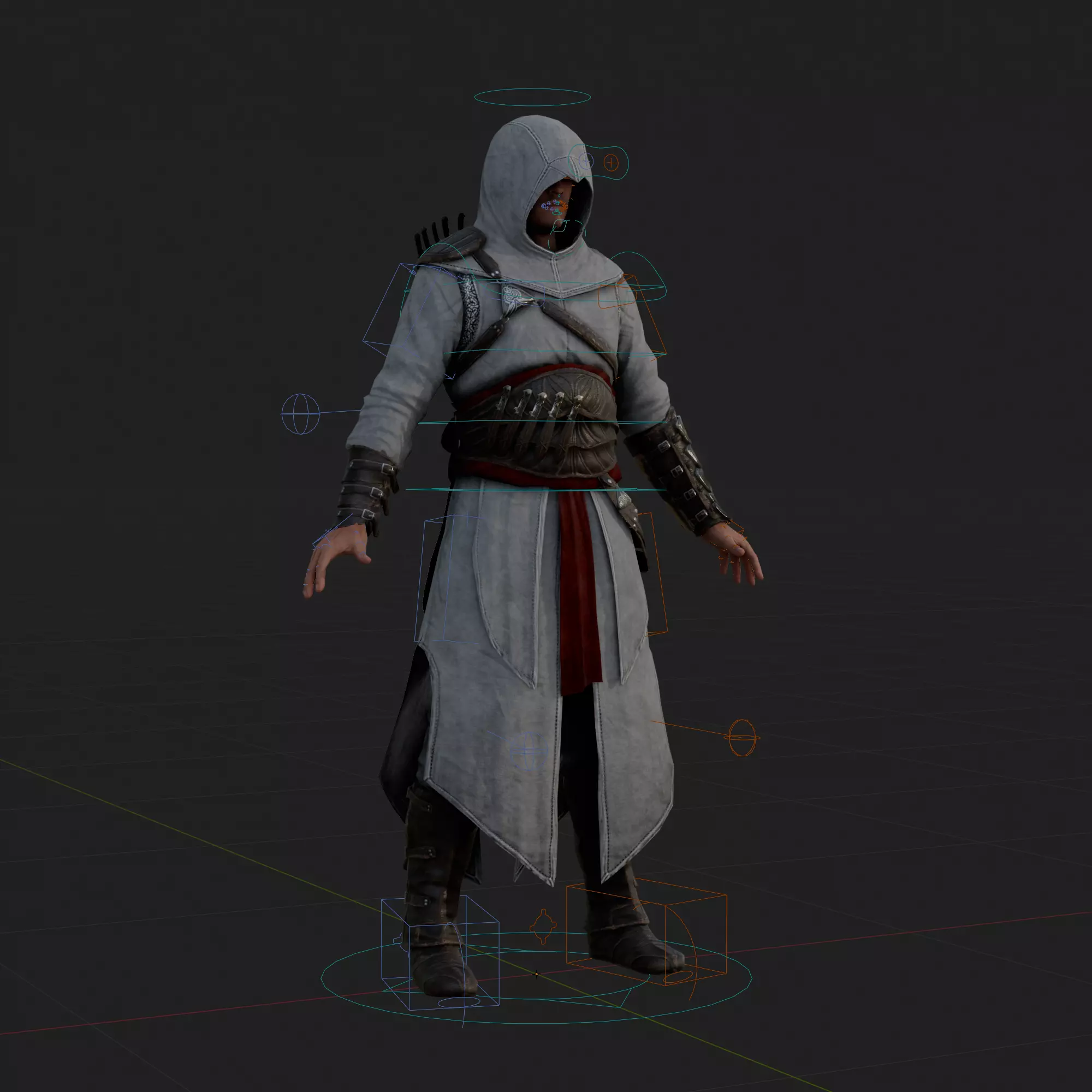 Altair 3D Model Assassins Creed Rigged PBR Blender FBX OBJ Low-poly 3D model_0