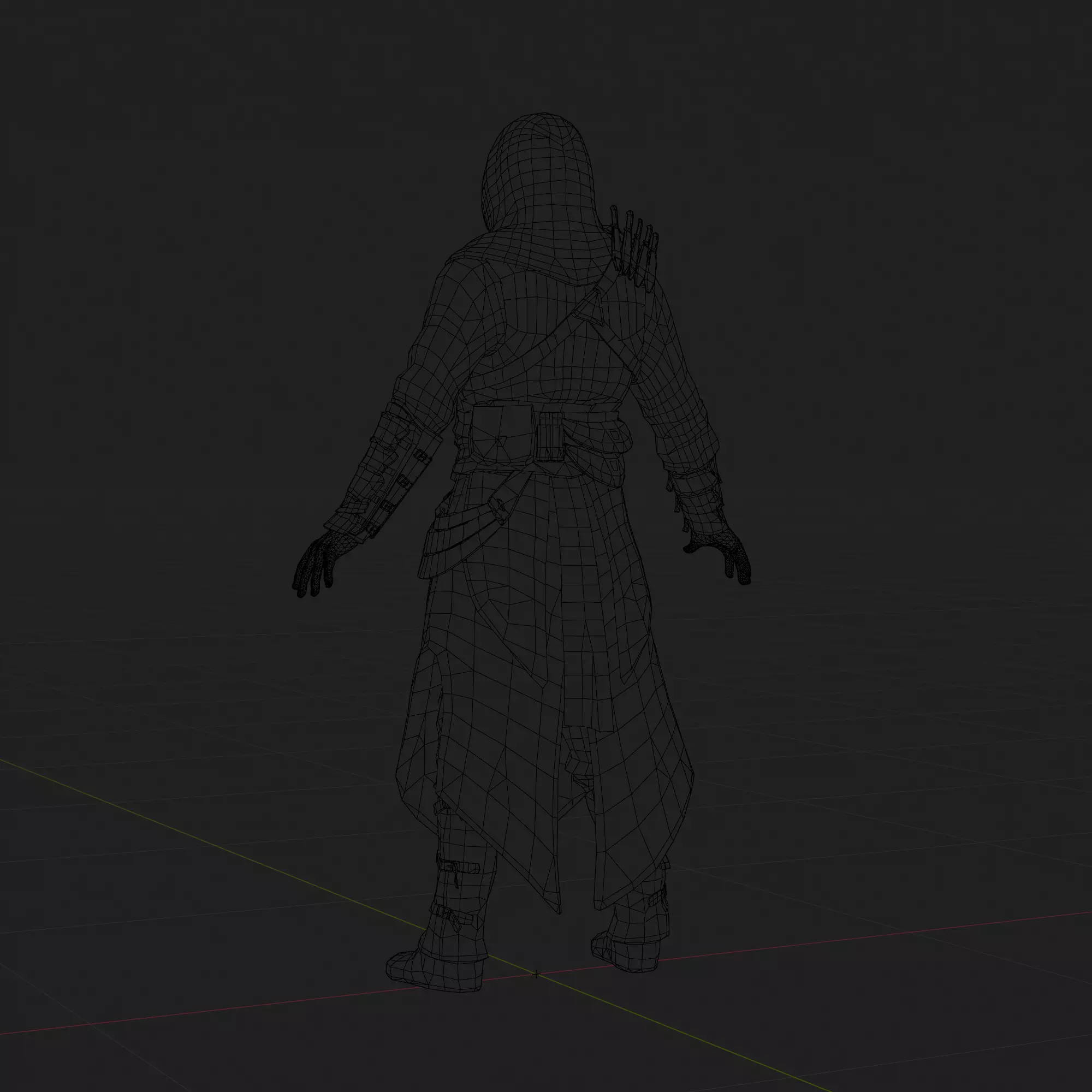 Altair 3D Model Assassins Creed Rigged PBR Blender FBX OBJ Low-poly 3D model_13