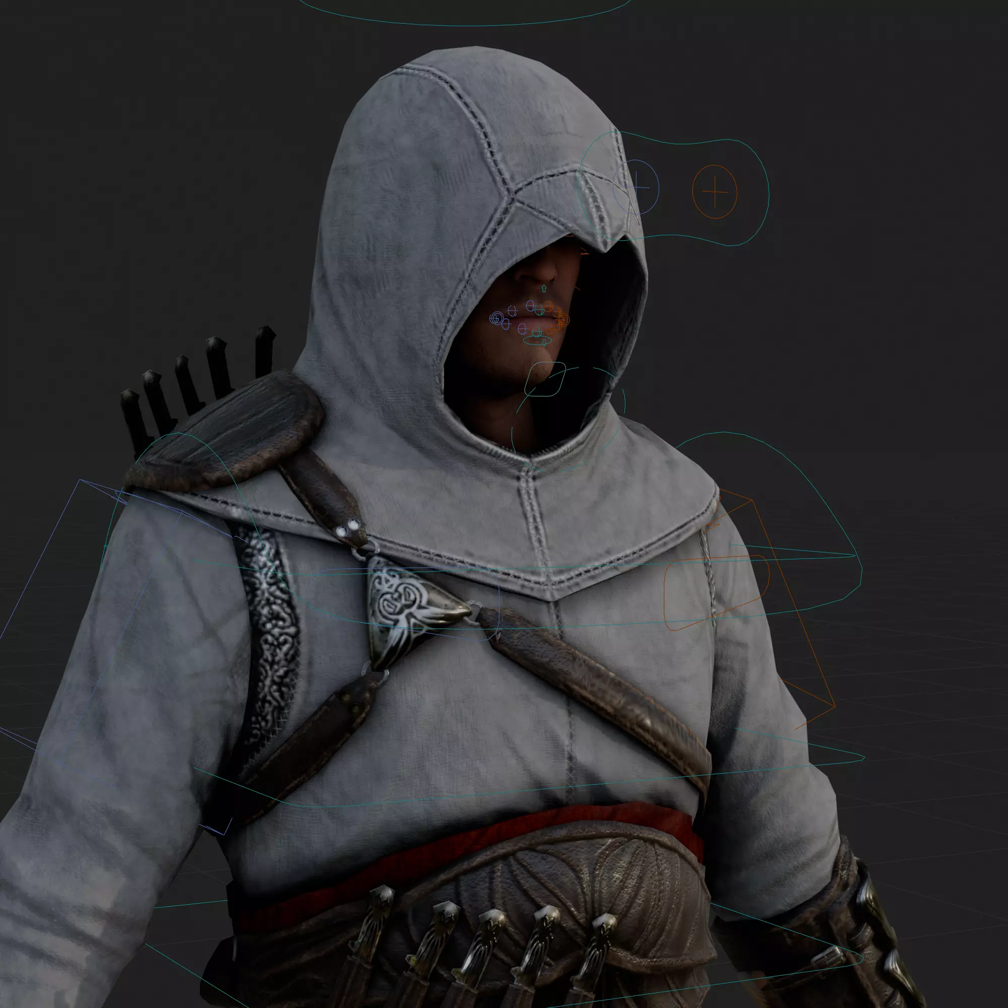Altair 3D Model Assassins Creed Rigged PBR Blender FBX OBJ Low-poly 3D model_3