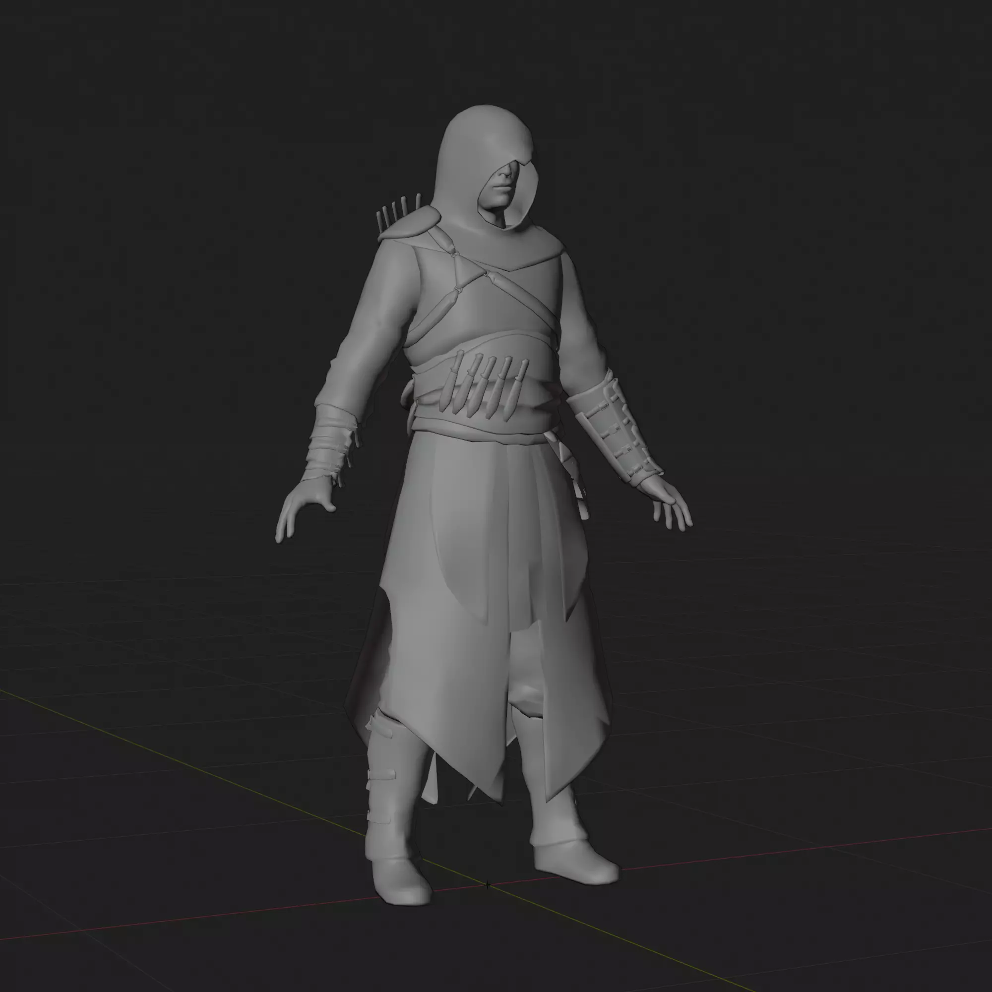 Altair 3D Model Assassins Creed Rigged PBR Blender FBX OBJ Low-poly 3D model_6