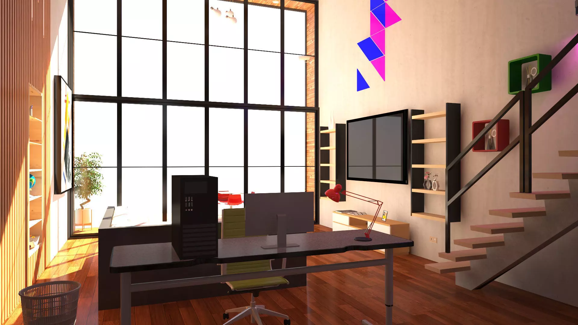 Duplex House Interior 3D model_10