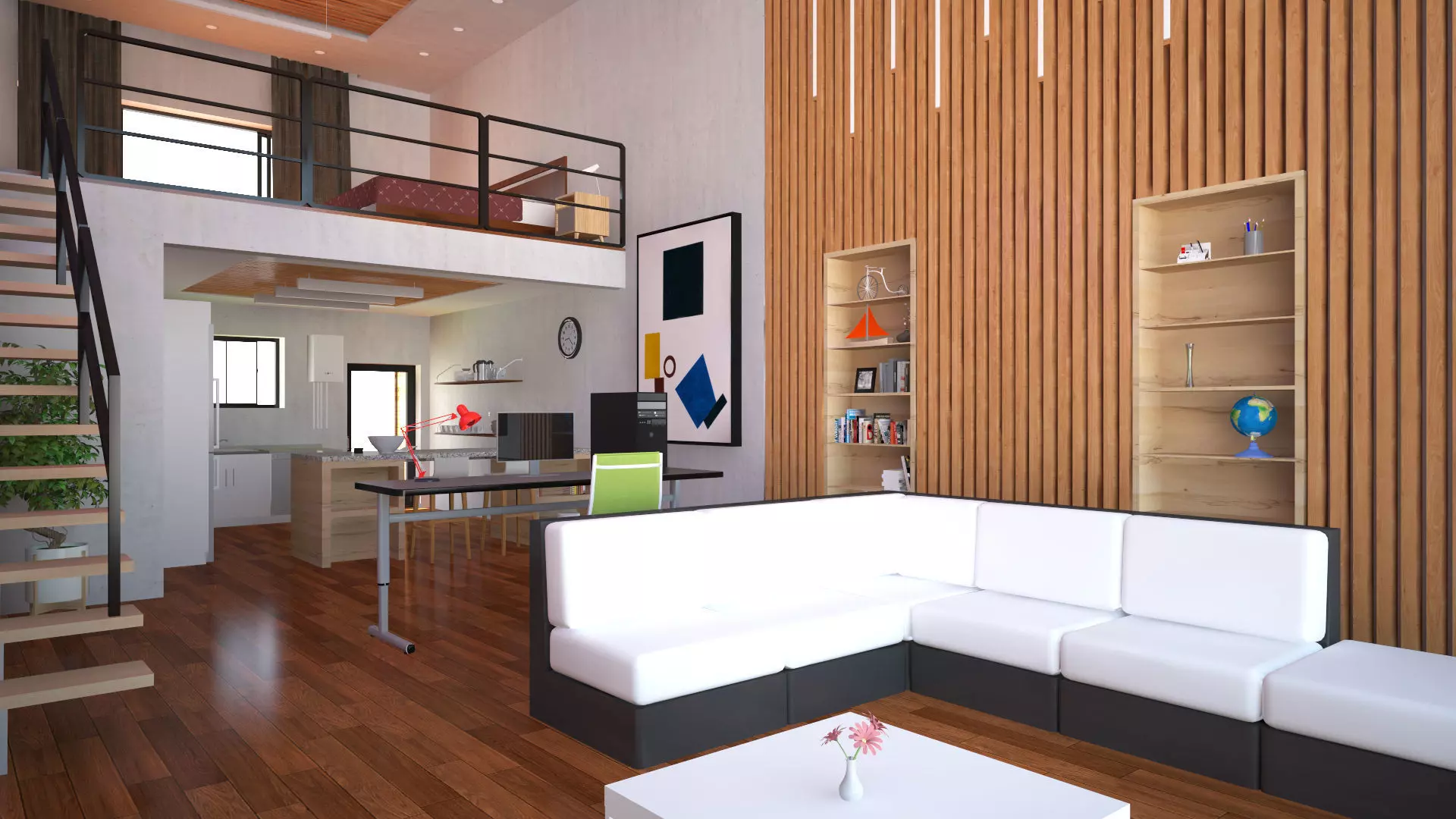 Duplex House Interior 3D model_2