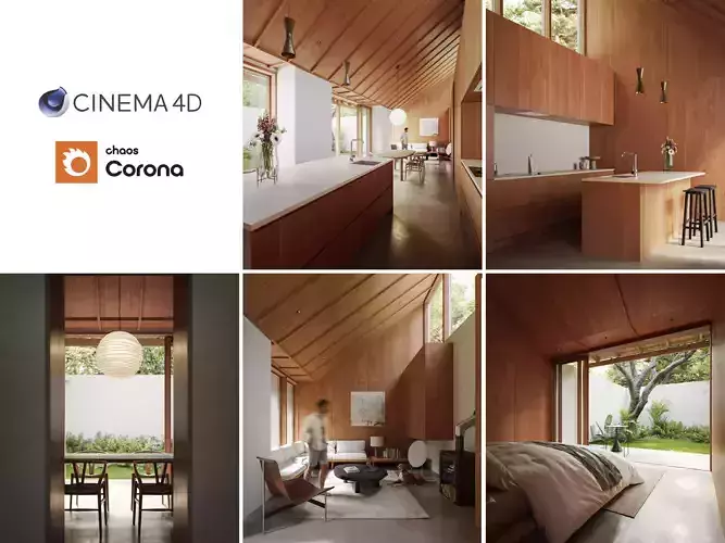 MOKU sustainable modern house - interior scenes -