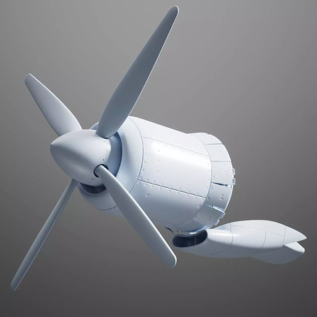 Spruce Goose upgrade engine pod for Minicraft 200 scale 3D print model_0