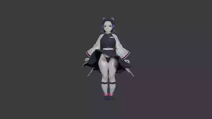 Shinobu Kocho  Demon Slayer Inspired 3D Character Model 