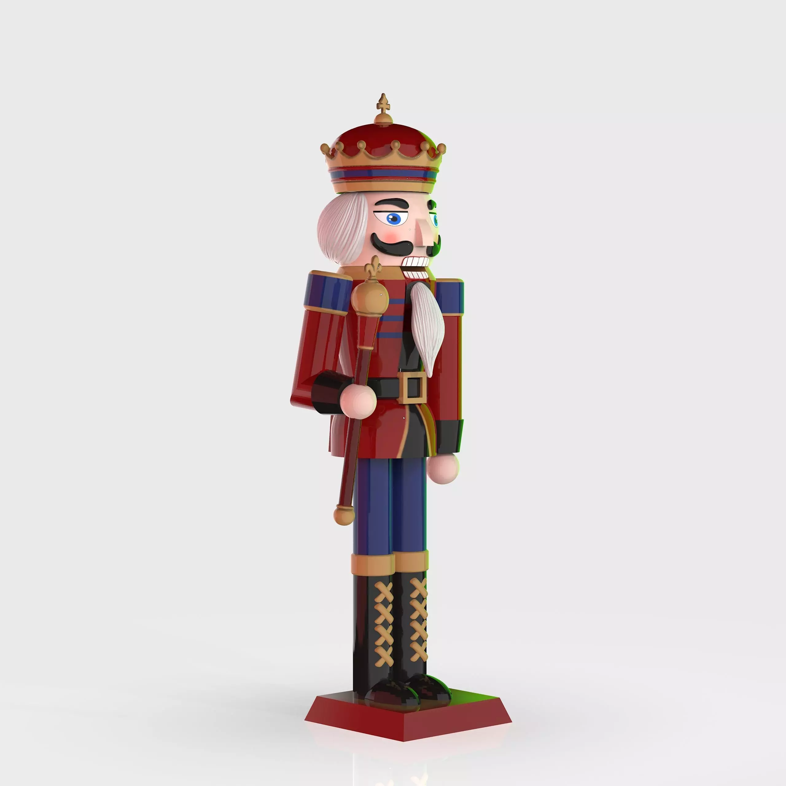 Nutcracker scepter and crown 3D print model_1