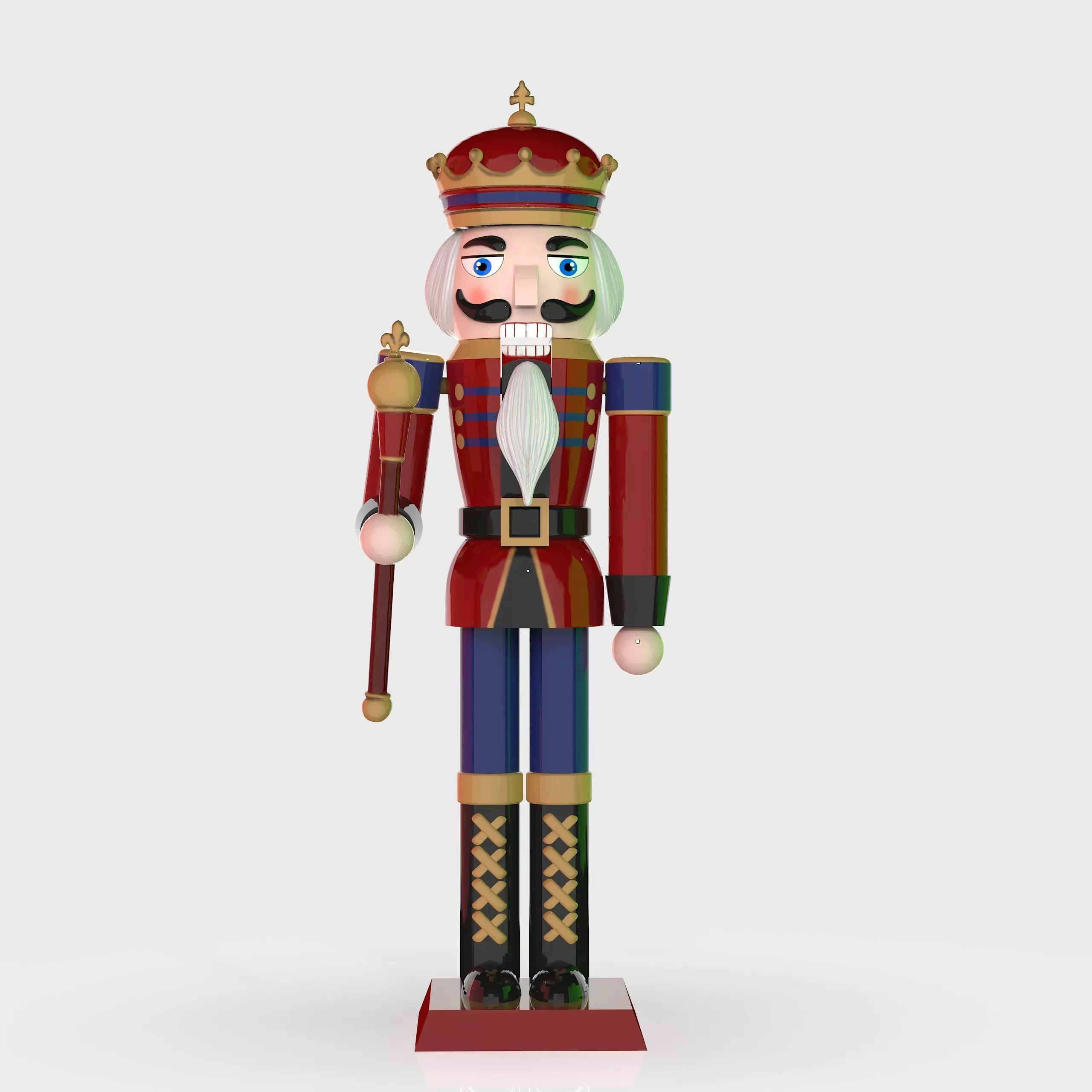 Nutcracker scepter and crown 3D print model_0
