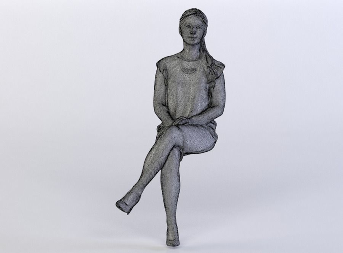 Nina 0218 Woman sitting leg over knee