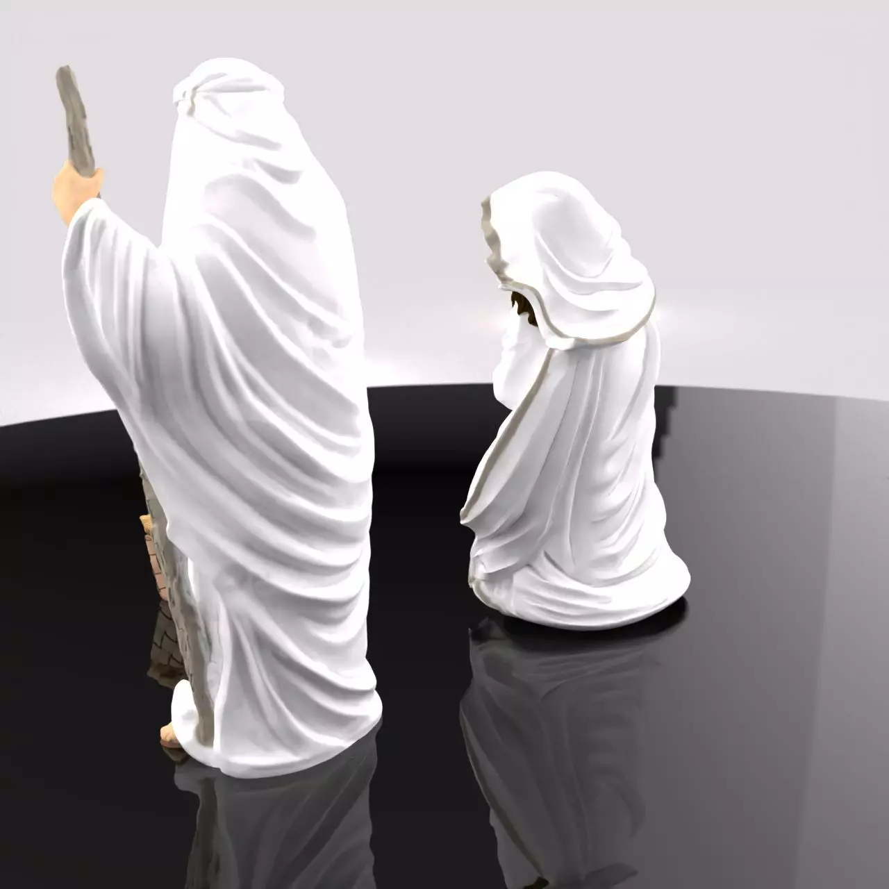 Christmas Manger Birth Pack Child cradle Baby Jesus Joseph Mary 3D print model_8