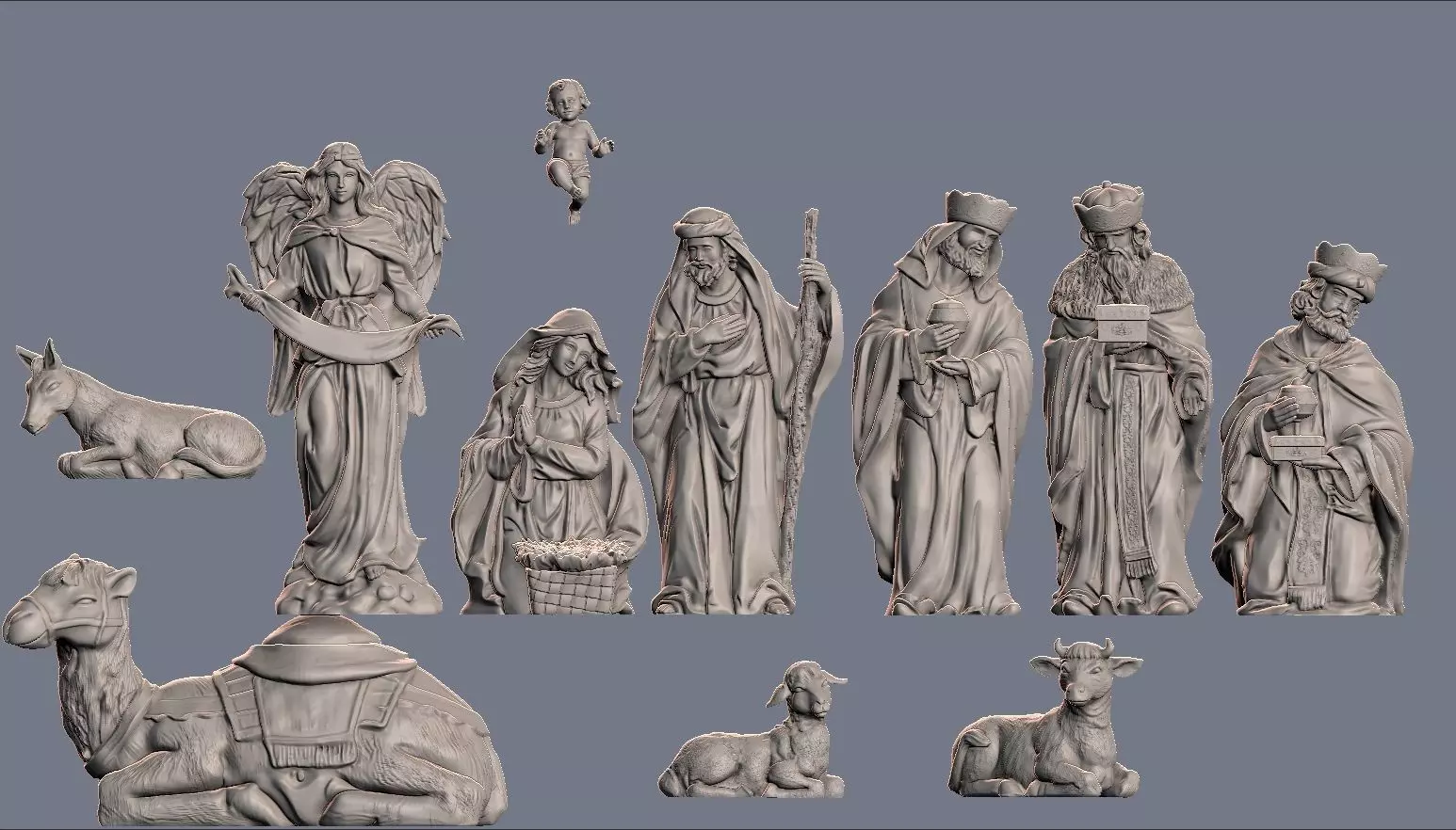 Complete Pack Birth Christmas Manger 3D print model_24