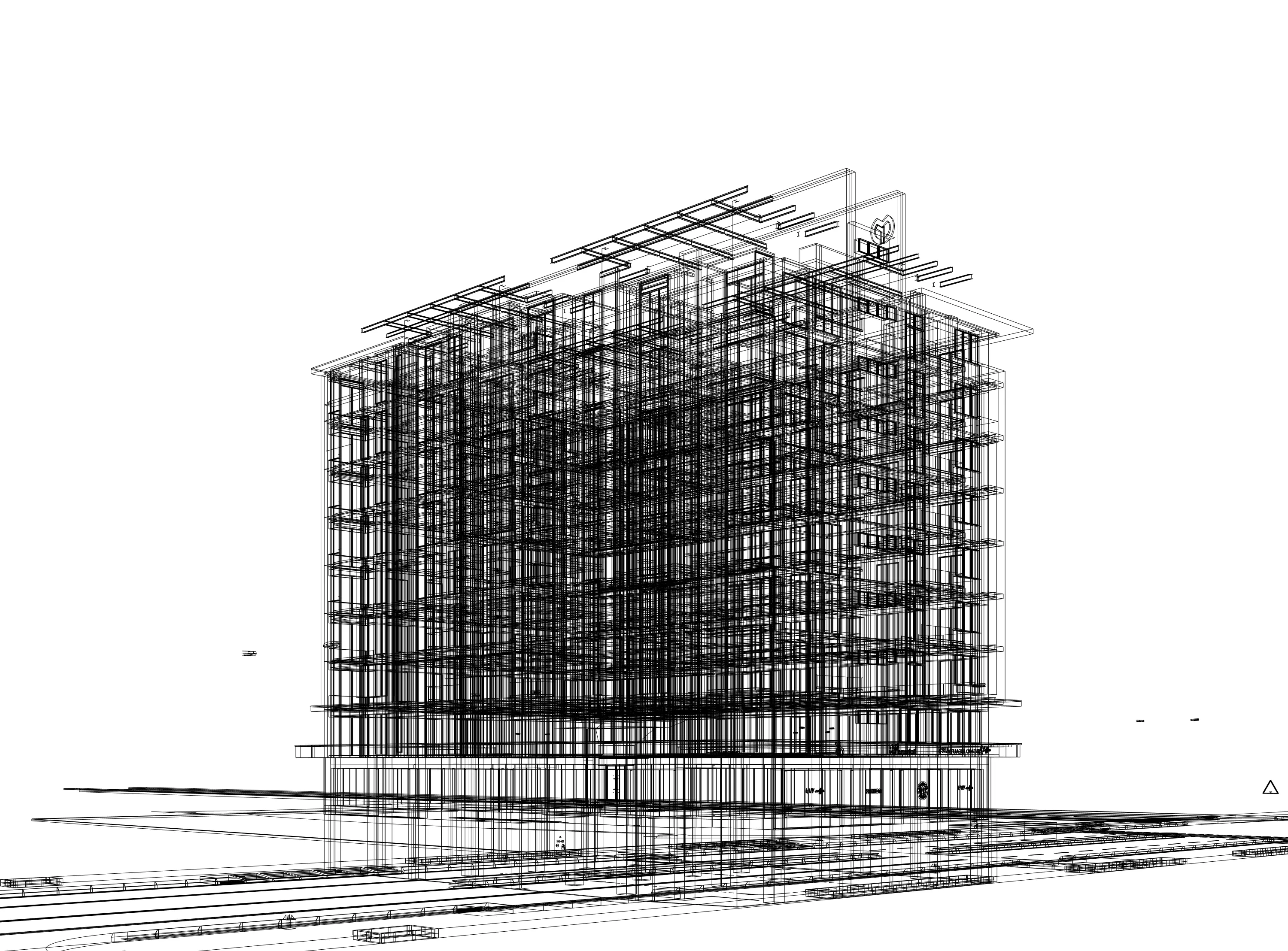 Modern Apartment Exterior 3D model_16