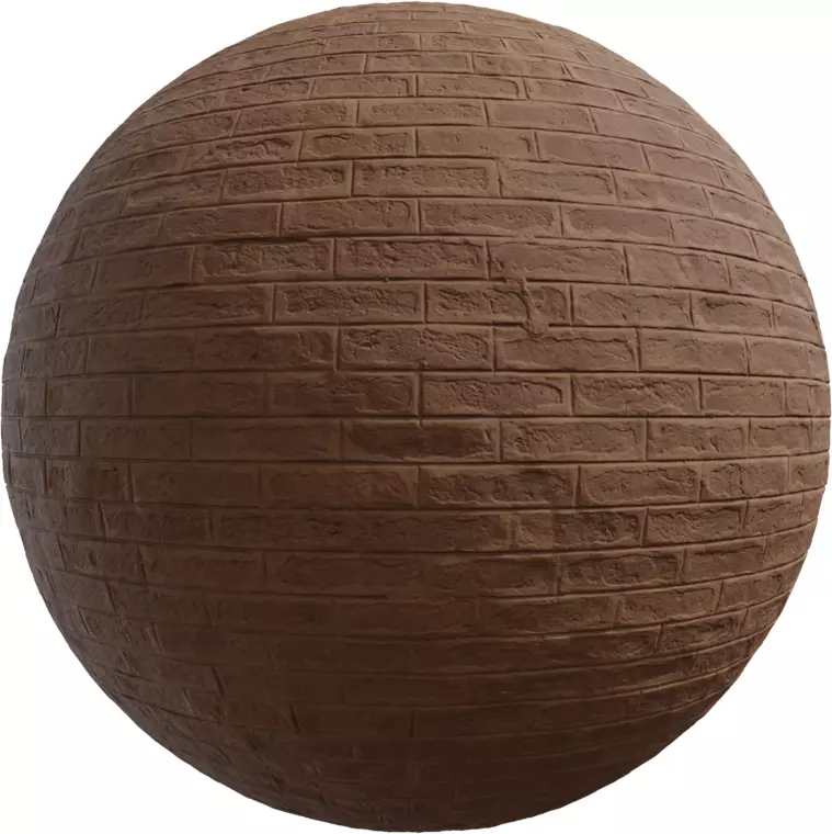 Old Red Clay Brick Wall PBR Texture Texture_0