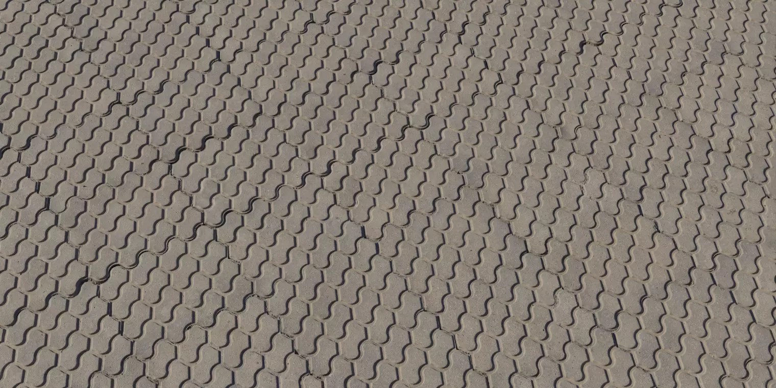 High Quality Interlocking Paver Tiles Seamless Material Texture_1