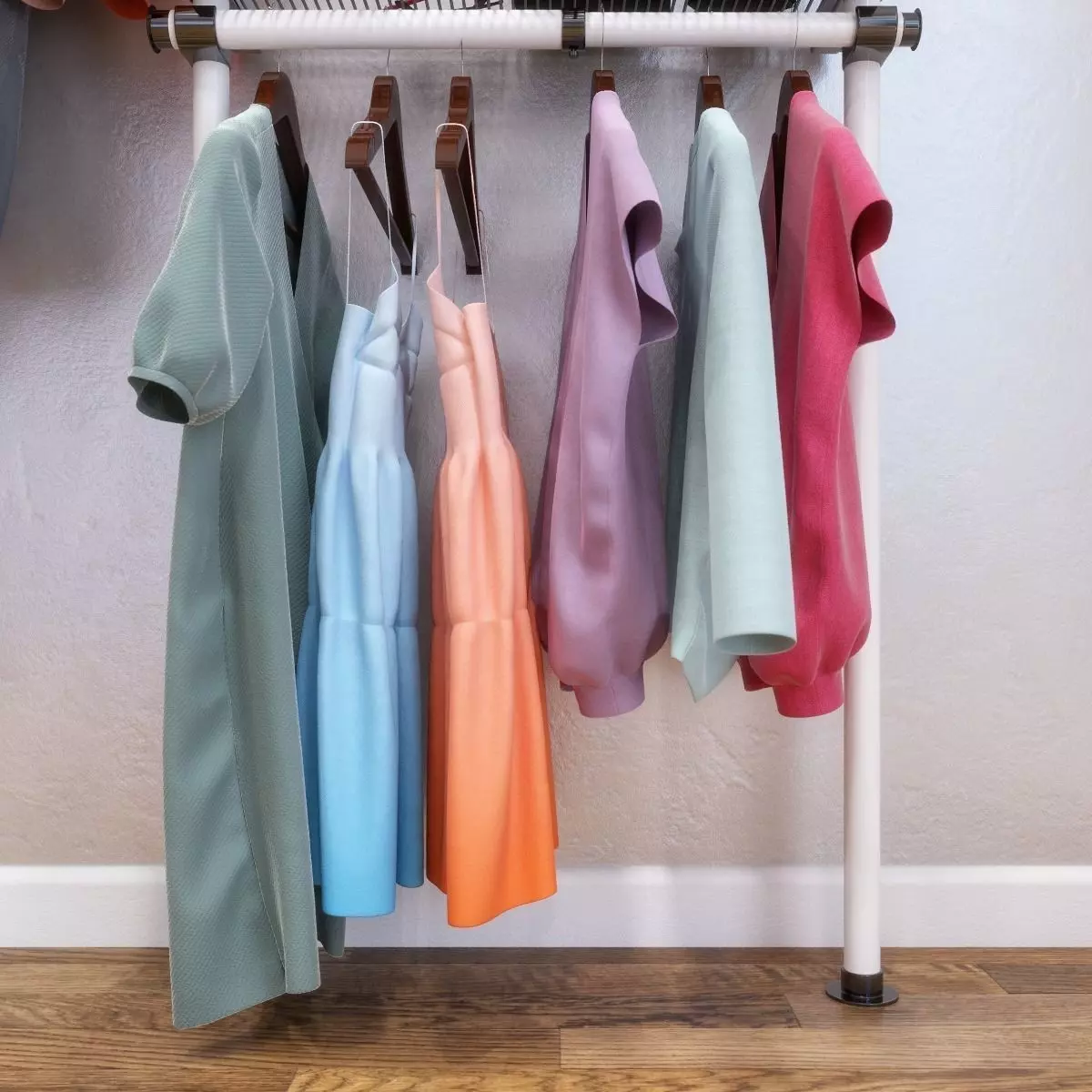 Female Wardrobe 3D model 3D model_2