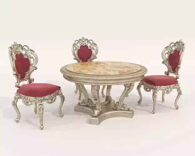 Classic European style Dining Table and Chairs 65