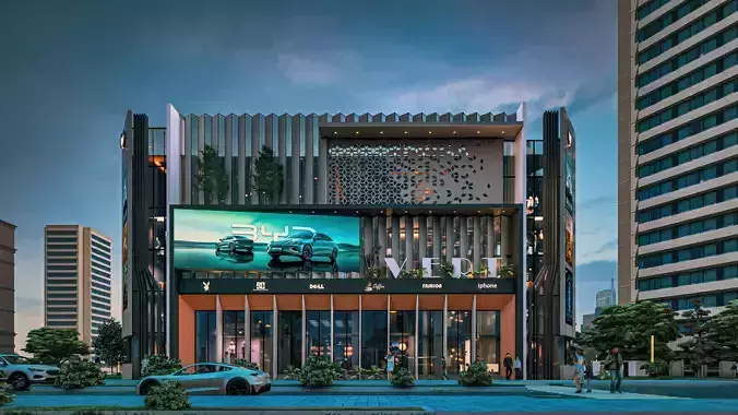 Modern Commercial Complex Exterior