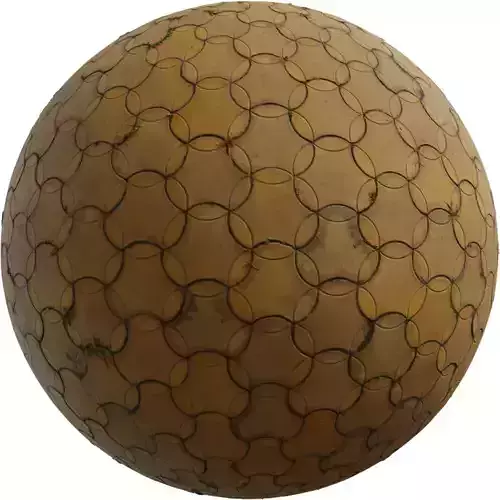 Interlocking Circle Pavers with Weeds Texture Interlocking Circle Pavers with Weeds Texture