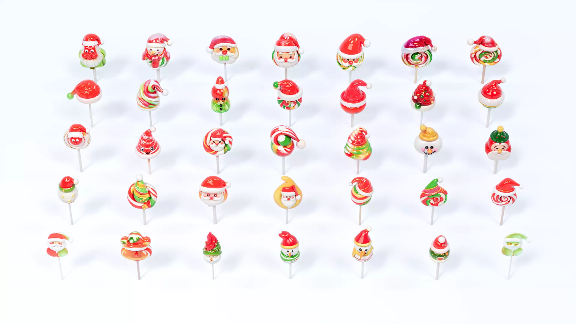 Christmas hat lollipop 3D model