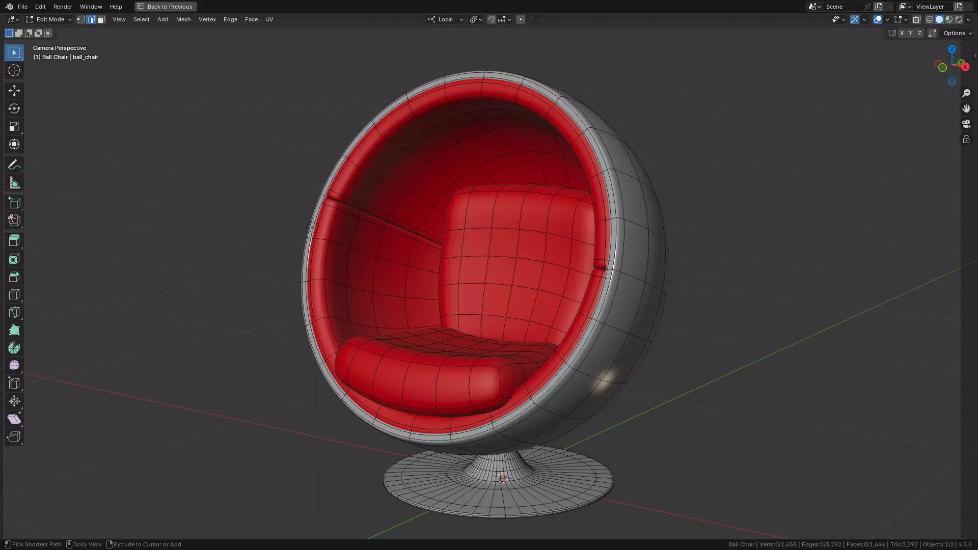 Ball Chair 3D model_3