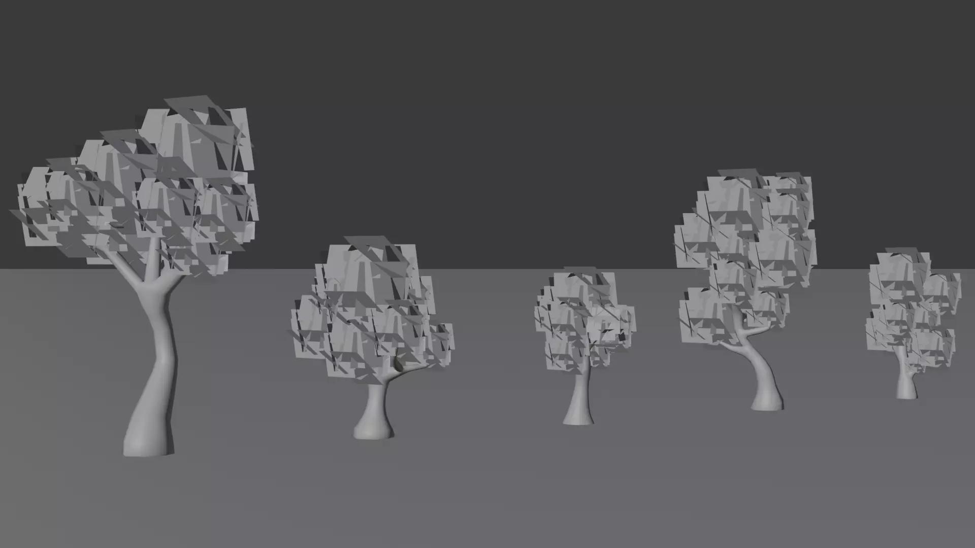 Low Poly Styalized Tree Pack for Games or Animation Low-poly 3D model_2
