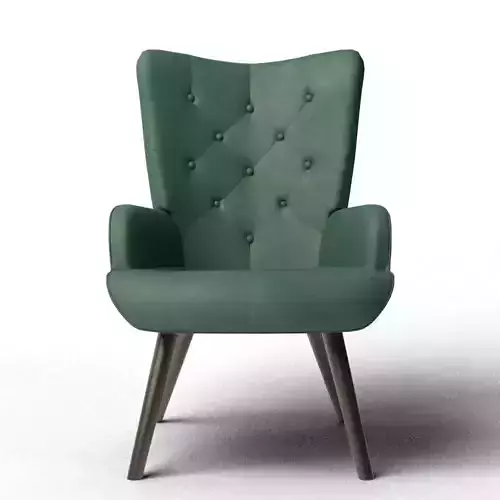 Modern Leisure Chair Green Velvet Fabric