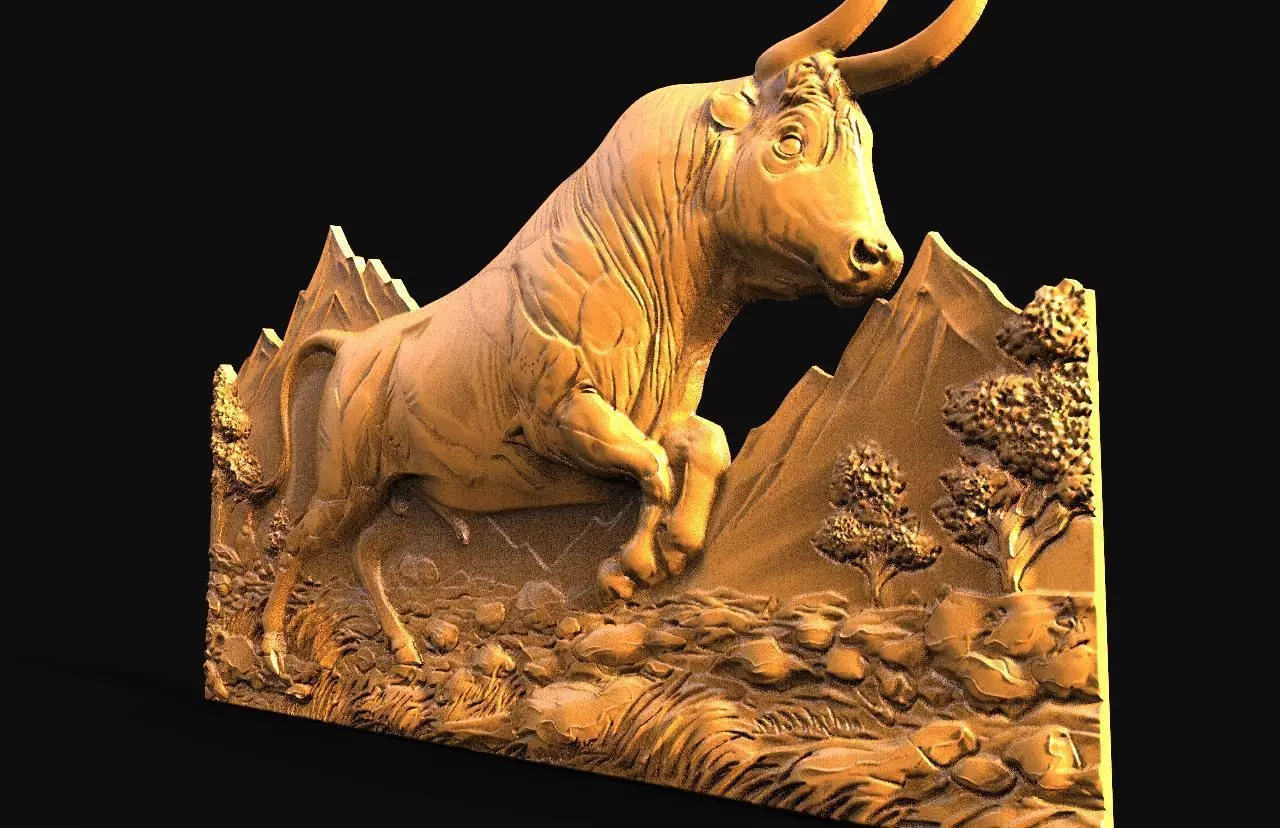 Bull CNC STL model 3D print model_1
