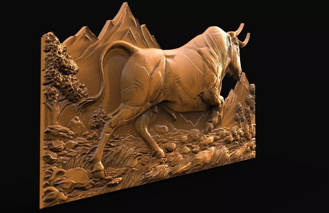 Bull CNC STL model 3D print model_2