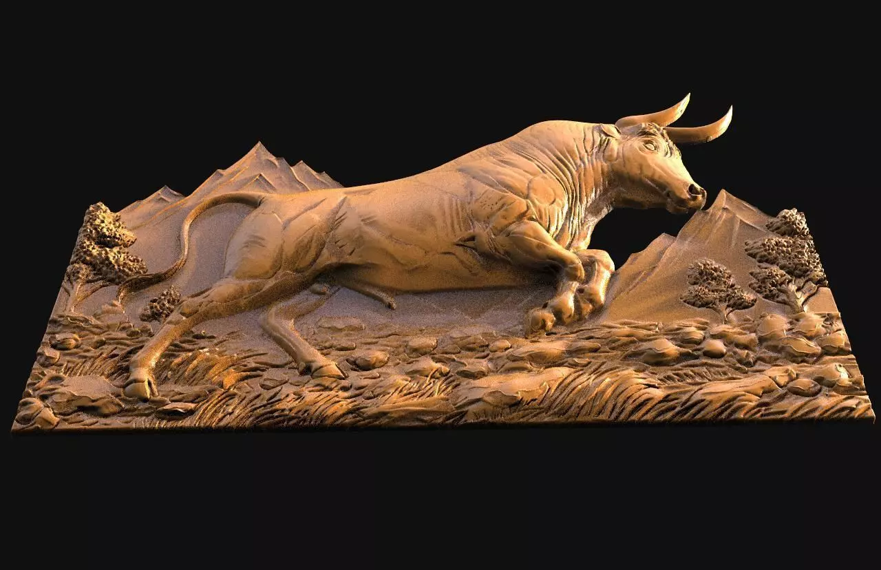 Bull CNC STL model 3D print model_3