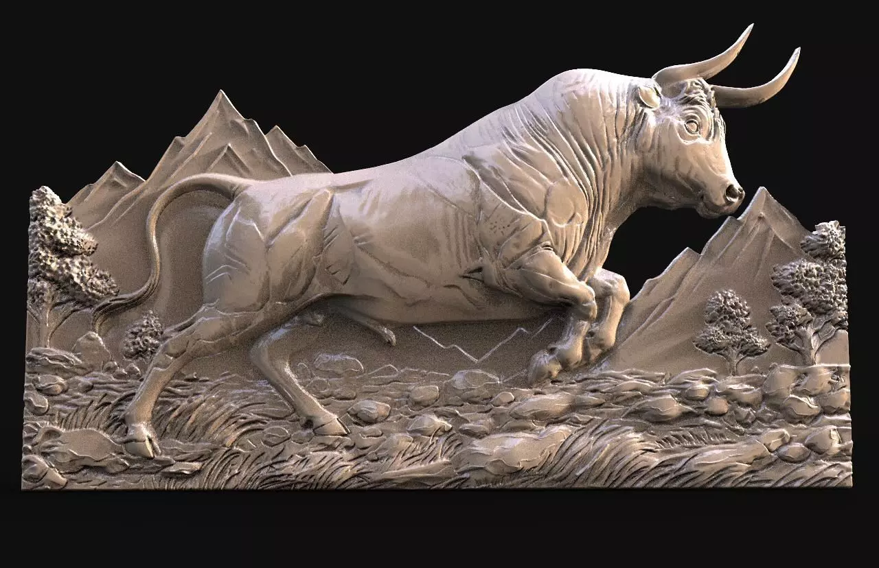 Bull CNC STL model 3D print model_4